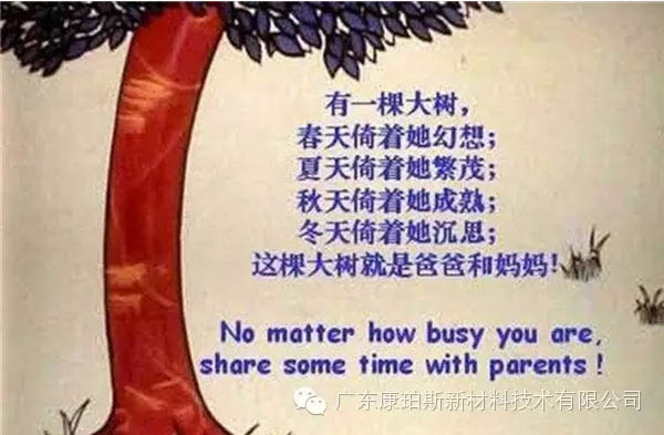 樹就是我們的父母！請愛護你們身邊的這棵樹！